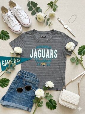 NFL Team Apparel Striped Tee - Navy & White